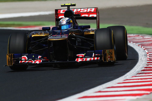 Jean-Eric Vergne completa una vuelta sobre el trazado de Hungaroring