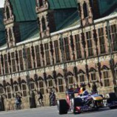 David Coulthard en la Bolsa de Copenhague