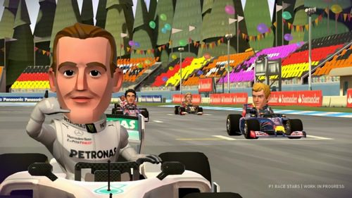 Michael Schumacher en la parrilla de salida de 'F1 Race Stars'