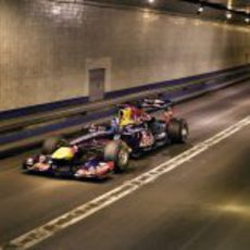 Red Bull Racing cruza el Túnel Lincoln de Nueva York