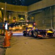 David Coulthard sale del Túnel Lincoln con el RB7