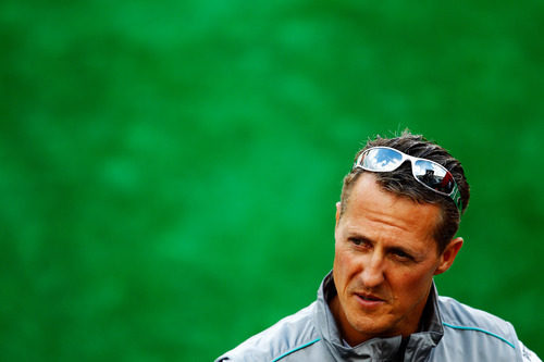 Michael Schumacher ante su 300 GP, en Bélgica