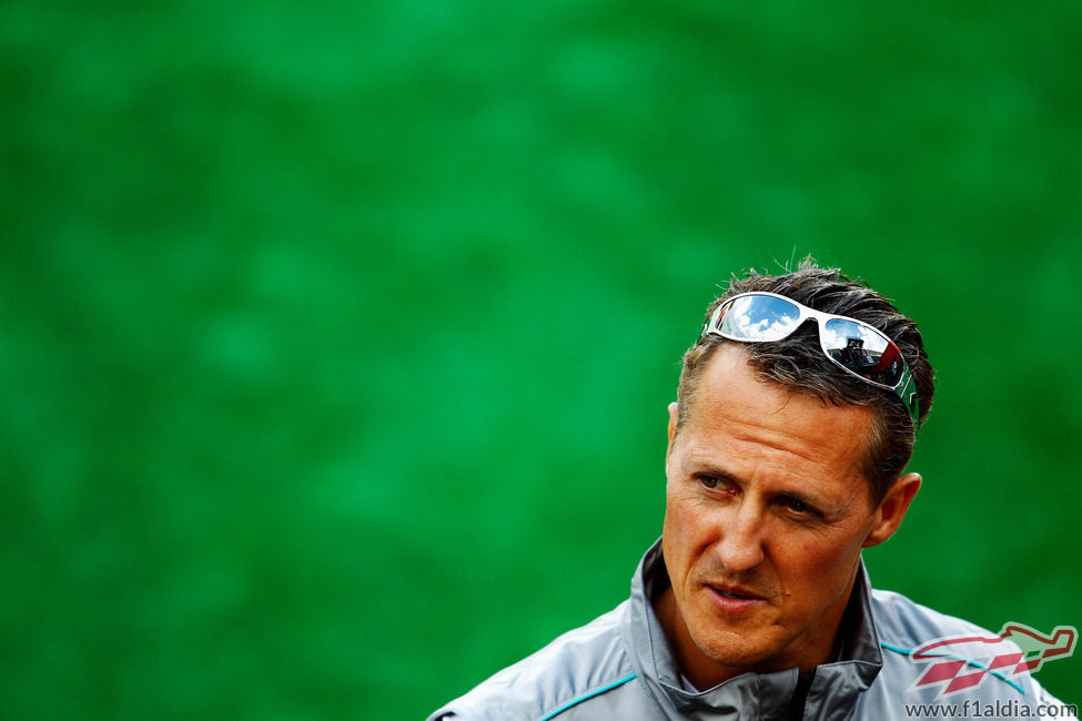 Michael Schumacher ante su 300 GP, en Bélgica