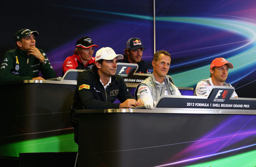 Rueda de prensa de la FIA del jueves en Bélgica 2012