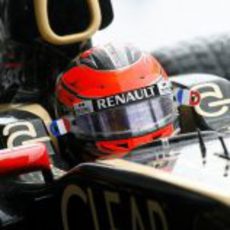 Plano corto de Grosjean en los libres de Bélgica 2012