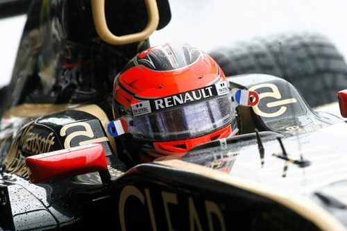 Plano corto de Grosjean en los libres de Bélgica 2012