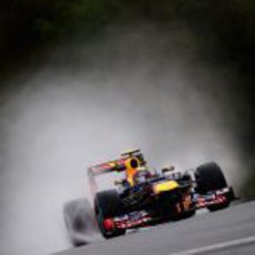 Mark Webber en los libres del GP de Bélgica 2012