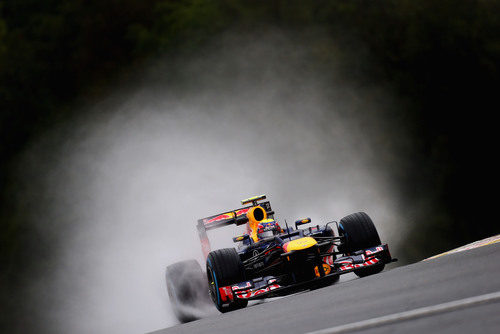Mark Webber en los libres del GP de Bélgica 2012