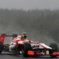 Dani Clos rueda en los libres del GP de Bélgica 2012