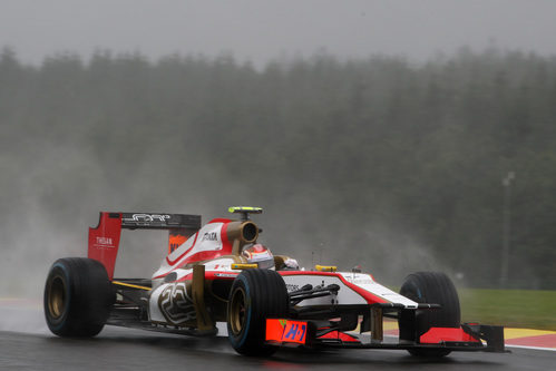 Dani Clos rueda en los libres del GP de Bélgica 2012