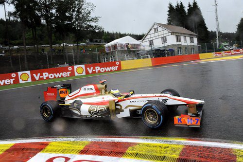 Pedro de la Rosa rueda en los libres de Bélgica 2012