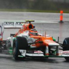 Nico Hülkenberg rueda en los libres de Bélgica 2012