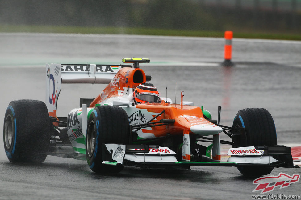 Nico Hülkenberg rueda en los libres de Bélgica 2012