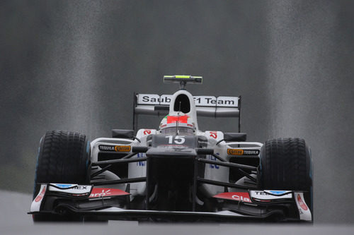 Sergio Pérez en los libres del GP de Bélgica 2012