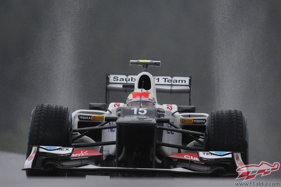 Sergio Pérez en los libres del GP de Bélgica 2012