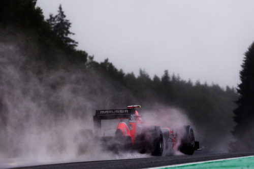 El Marussia de Charles Pic lideró los libres 2 del GP de Bélgica 2012