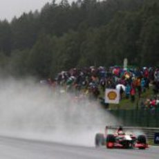 Dani Clos rueda en los Libres 1 del GP de Bélgica 2012