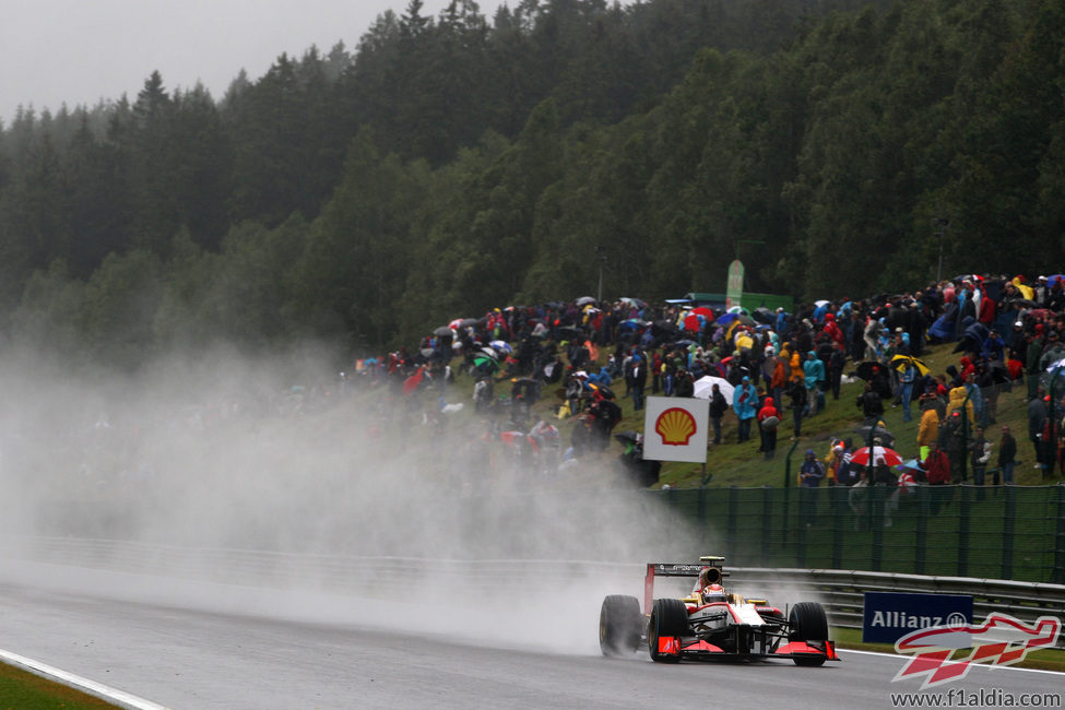 Dani Clos rueda en los Libres 1 del GP de Bélgica 2012