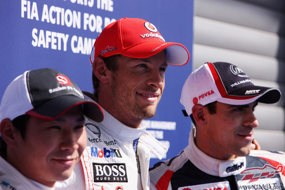 Los tres mejores de la clasificación del GP de Bélgica 2012
