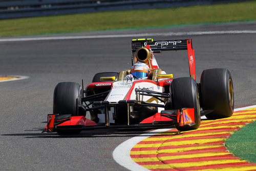 NArain Karthikeyan terminó último en la clasificación del GP de Bélgica