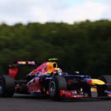 Mark Webber disputa los Libres 3 del GP de Bélgica 2012