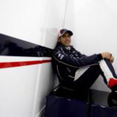 Pastor Maldonado esperando que las condiciones mejoren