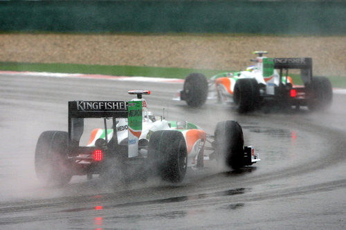 Los dos Force India en China