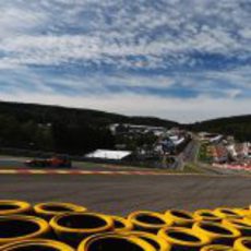 Sebastian Vettel en Eau Rouge