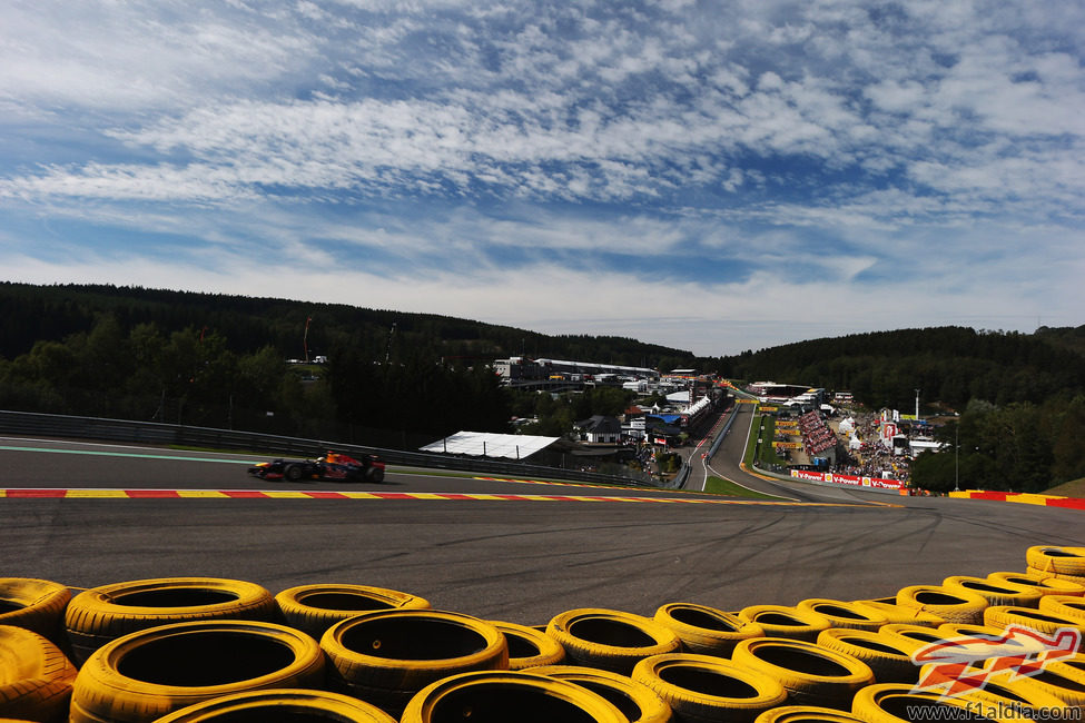 Sebastian Vettel en Eau Rouge