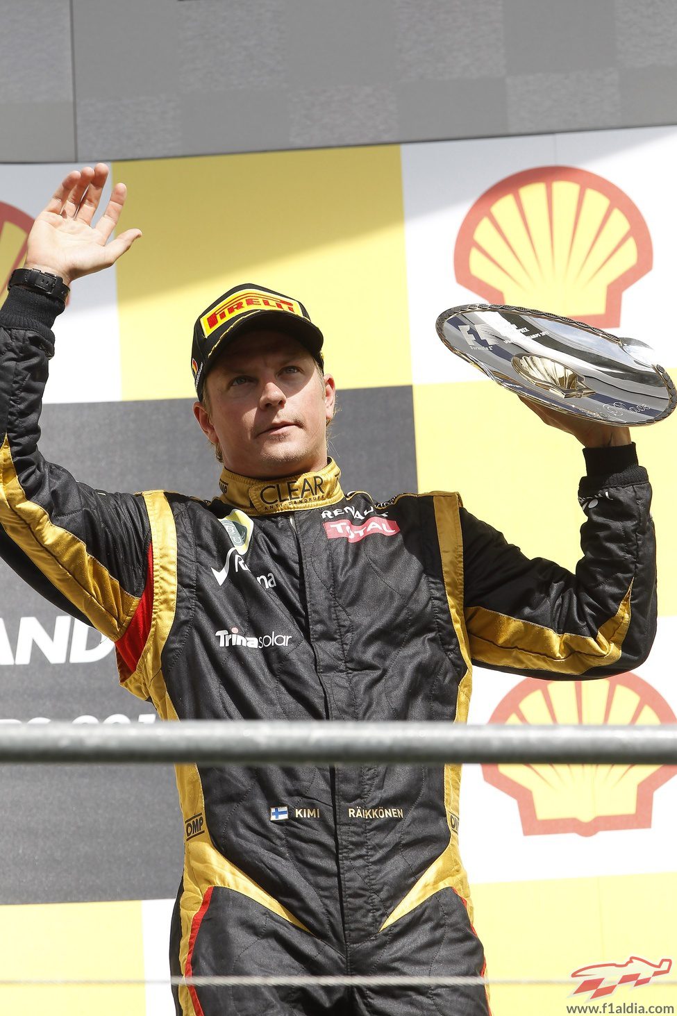 Kimi Räikkönen, en el podio