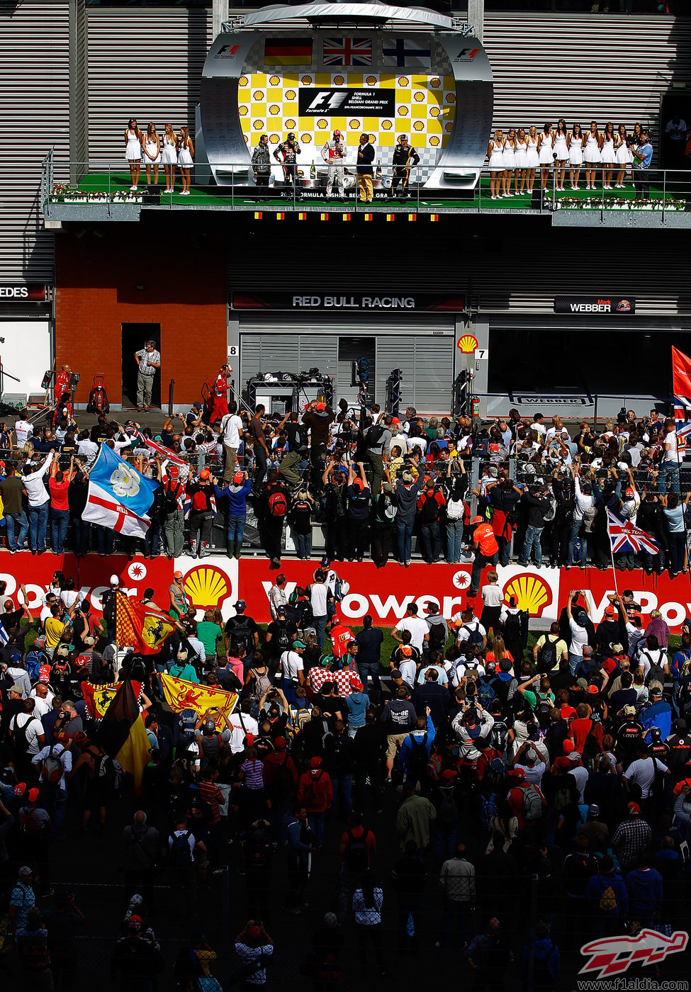 Entrevistas en el podio del GP de Bélgica 2012