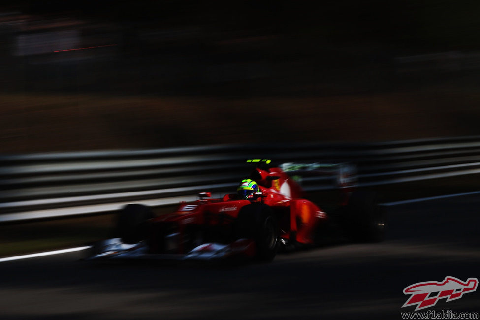 Felipe Massa rueda en el GP de Italia 2012