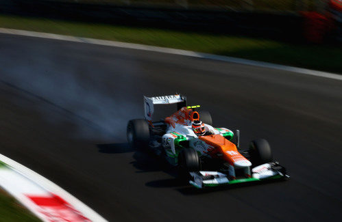 Nico Hülkenberg se pasa de frenada en los libres de Monza