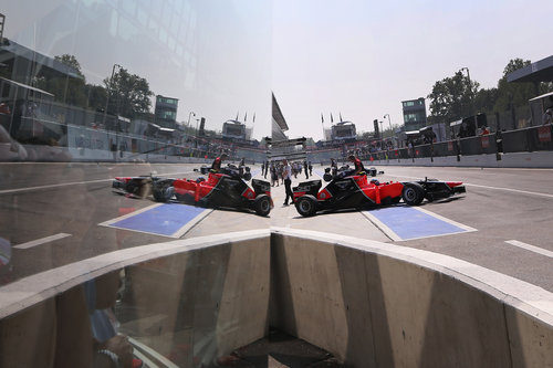 El reflejo del pitlane de Monza