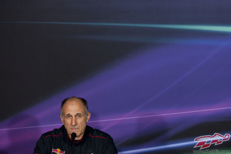 Franz Tost en la rueda de prensa de la FIA en Italia