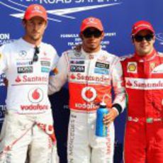 Hamilton, Button y Massa los más rápidos en la clasificación de Italia 2012