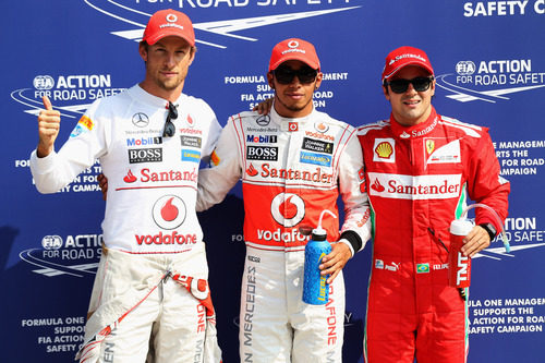 Hamilton, Button y Massa los más rápidos en la clasificación de Italia 2012