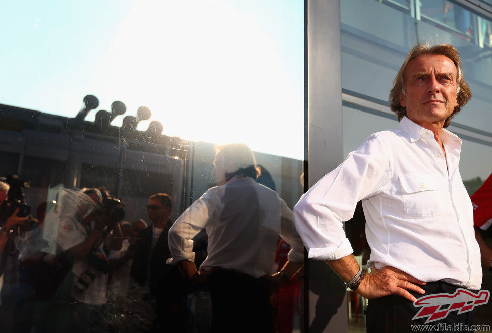 Luca di Montezemolo en el GP de Italia 2012