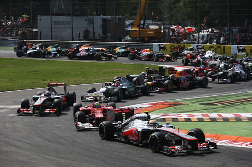 Salida del GP de Italia 2012