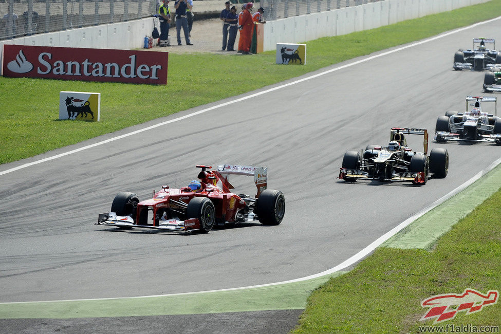 Fernando Alonso terminó tercero el Gran Premio de Italia 2012