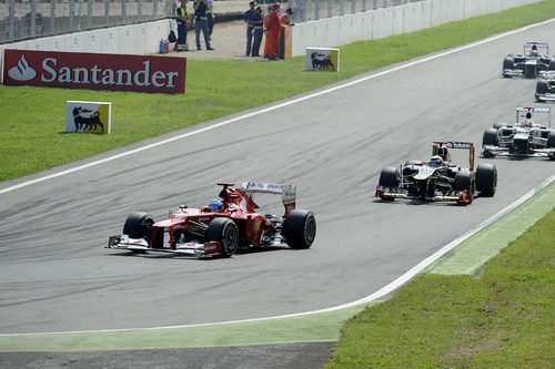 Fernando Alonso terminó tercero el Gran Premio de Italia 2012
