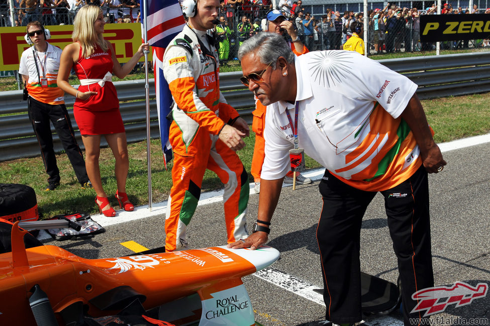 Vijay Mallya, presente en el Gran Premio de Italia
