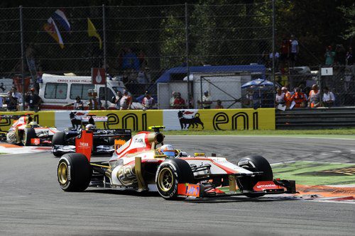 Narain Karthikeyan completa el GP de Italia 2012