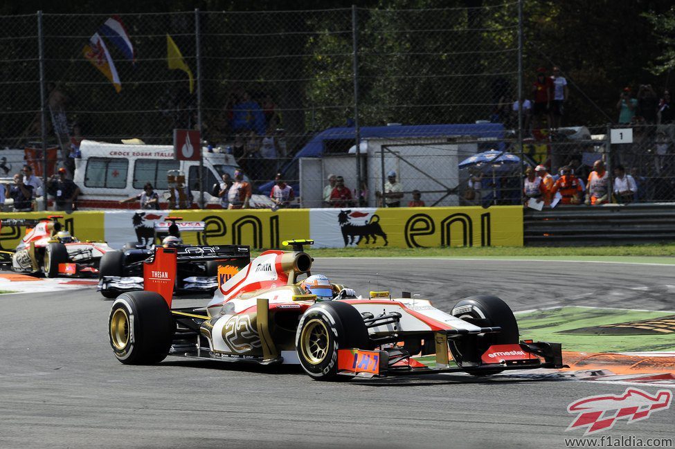 Narain Karthikeyan completa el GP de Italia 2012