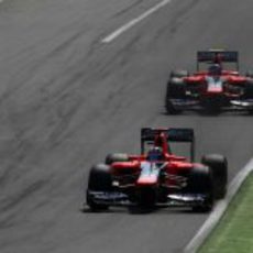 Los dos pilotos de Marussia completan el GP de Italia 2012
