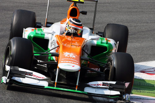 Nico Hülkenberg rueda en los Libres 2 del Gp de Italia 2012