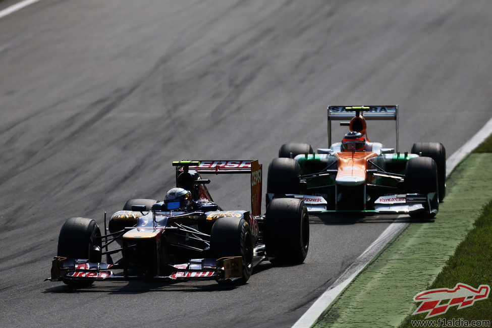 Jean-Eric Vergne mantiene posición con Nico Hülkenberg en Monza