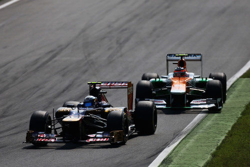 Jean-Eric Vergne mantiene posición con Nico Hülkenberg en Monza