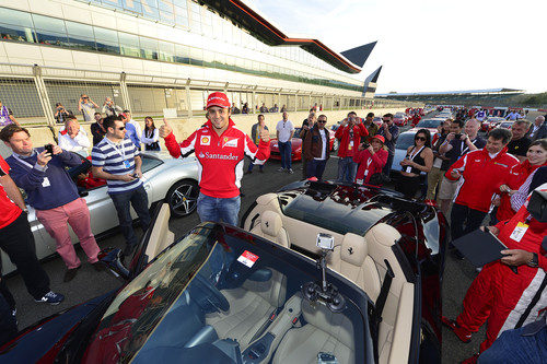 Felipe Massa en la concentración de Ferrari en Silverstone