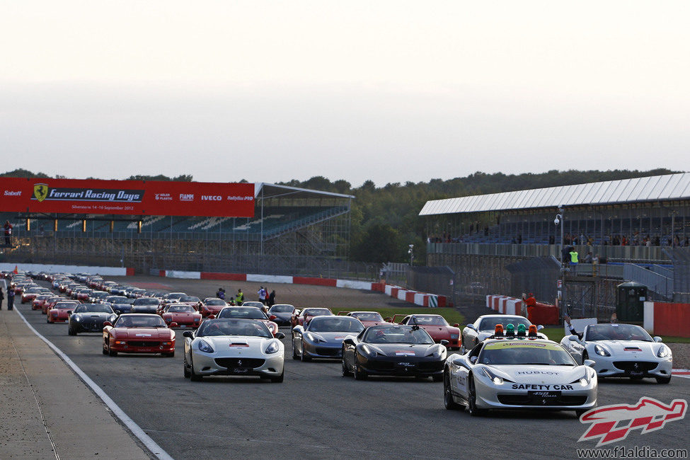 Marcha de 964 Ferraris en Silvertone